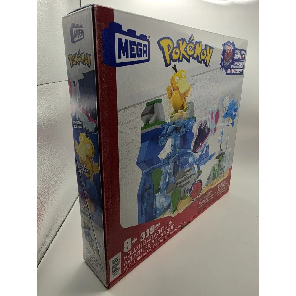 MEGA Pokémon Aquatic Adventure 319-Piece Building Set HXF79 Build w/ Motion 8+